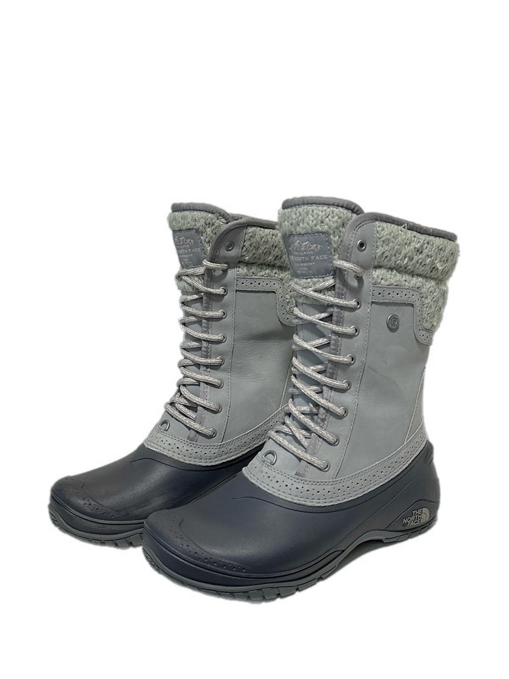 The North Face Gray Shellista II Mid Boot Waterproof Insulated Boots Lace Up 9